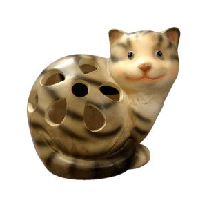 Solar Porcelain Garden Light Cat