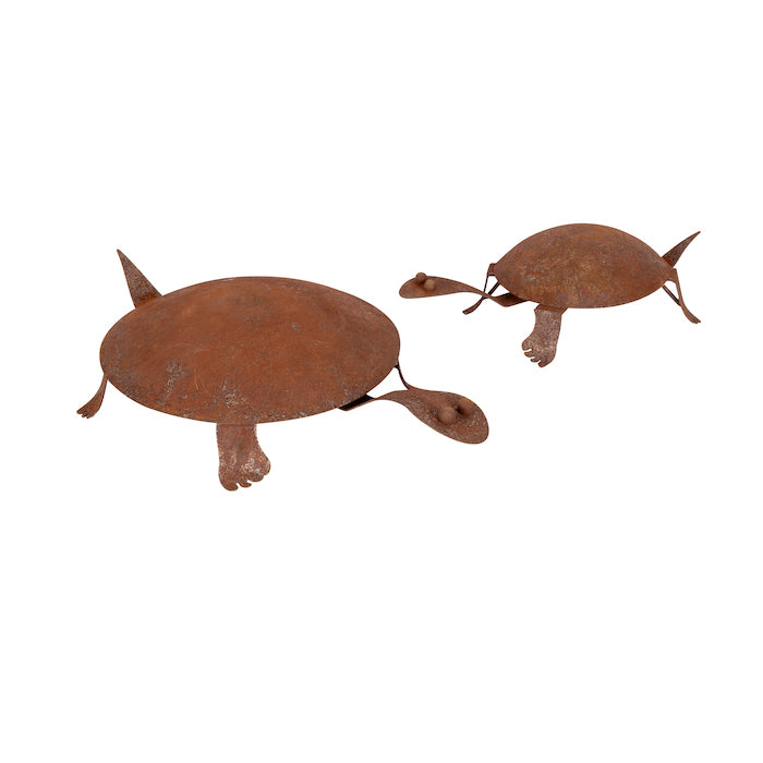 Solid Back Rust Turtles - Set of 2