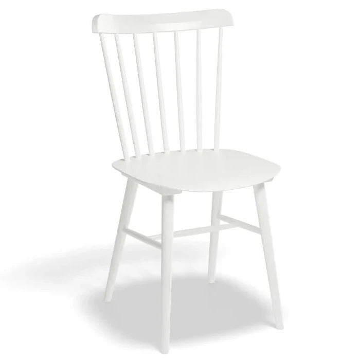 Solid Pine White No Pad Dining Chair