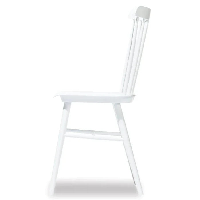 Solid Pine White No Pad Dining Chair