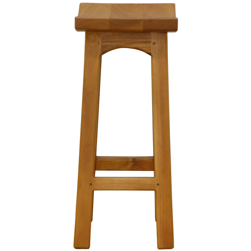 Solid Timber Design Kitchen Counter Stool - Light Brown