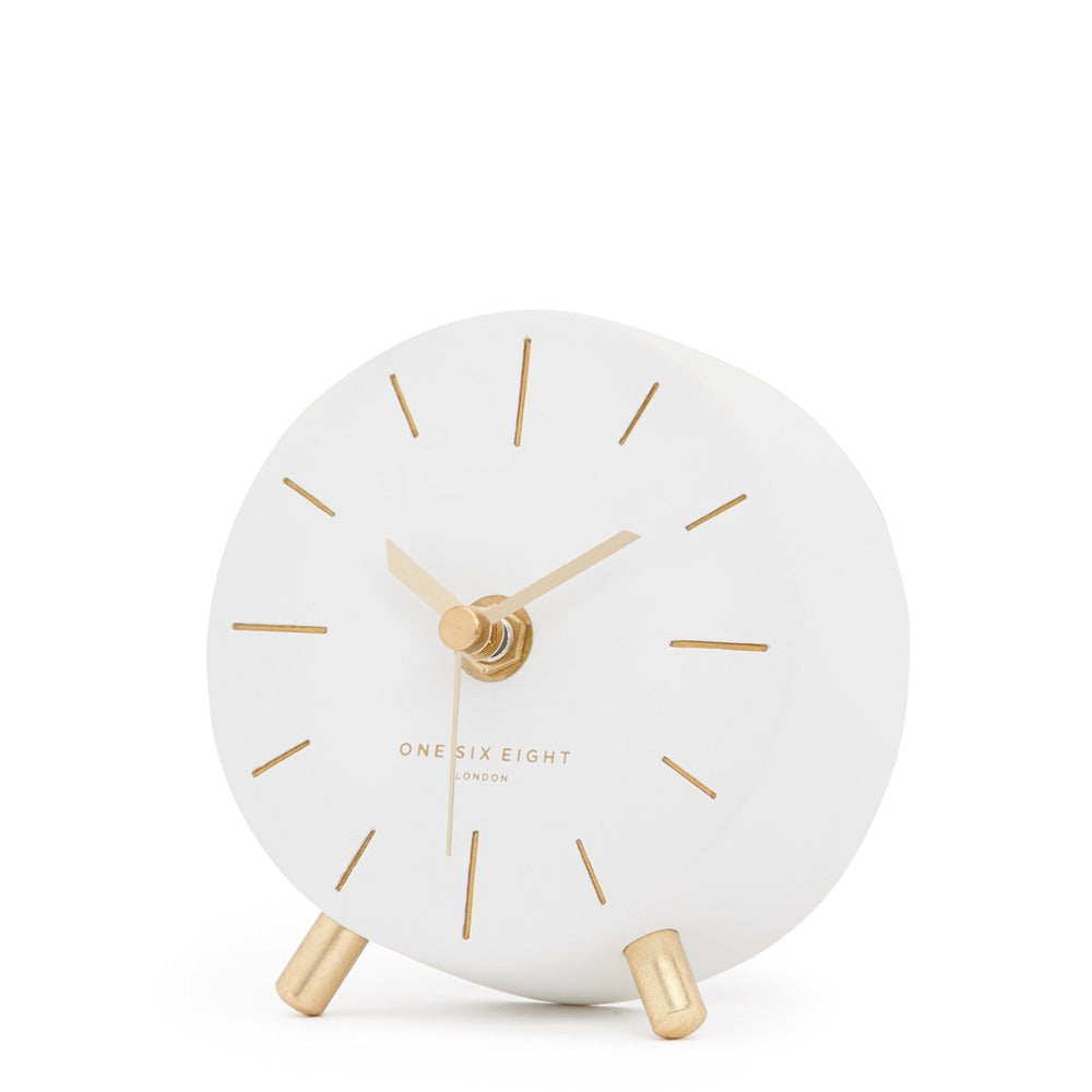 Soothing Serenity White Silent Mantel Clock