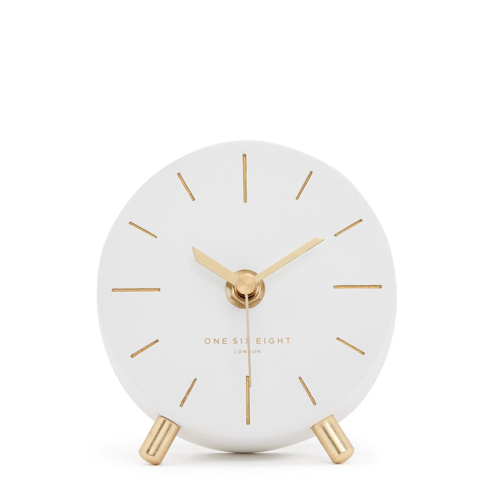 Soothing Serenity White Silent Mantel Clock