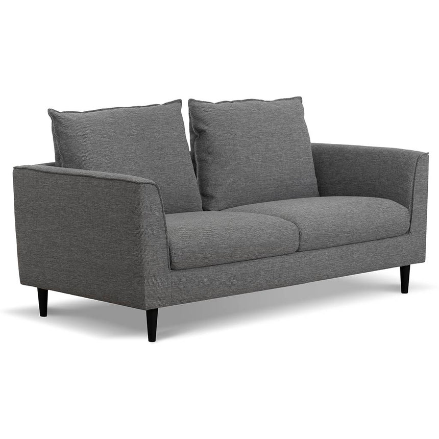 Sophisticated 2-Seater Fabric Sofa - Graphite Grey