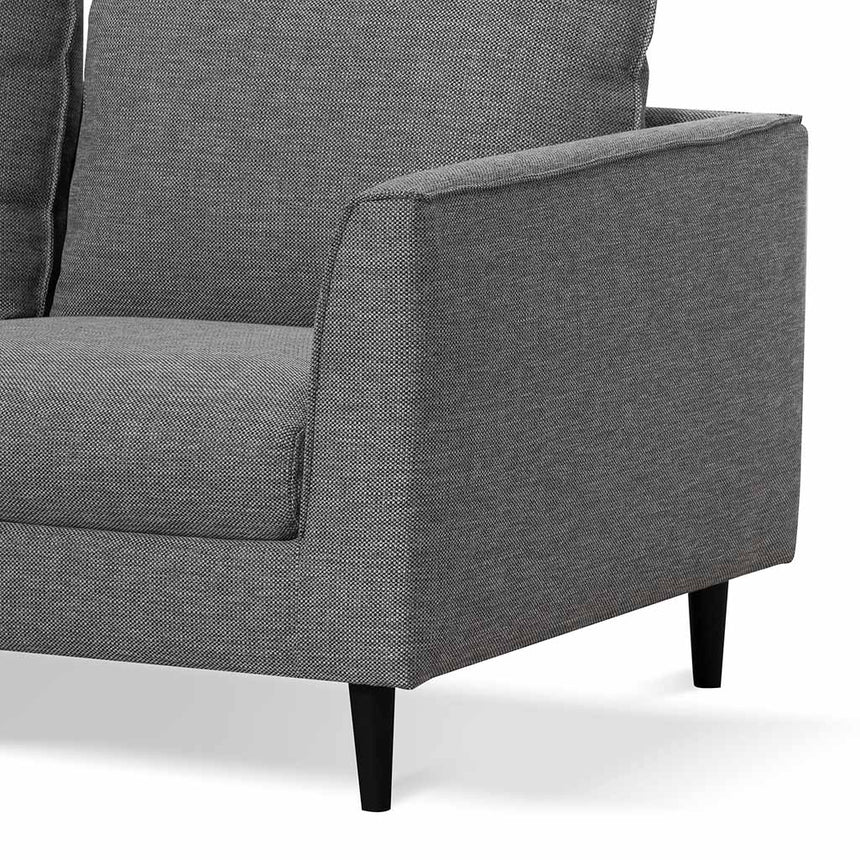 Sophisticated 2-Seater Fabric Sofa - Graphite Grey