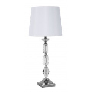 Sophisticated Crystal Table Lamp White Shade - 60cm