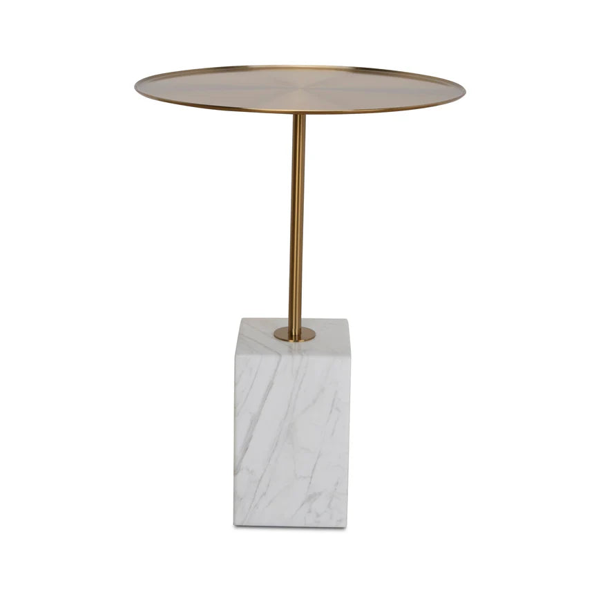 Sophisticated Glamour Brushed Gold - 45cms - Carrara Marble