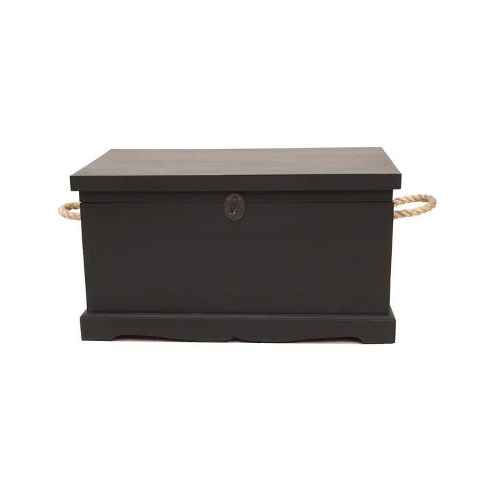 Sophisticated Large Blanket Box - Black