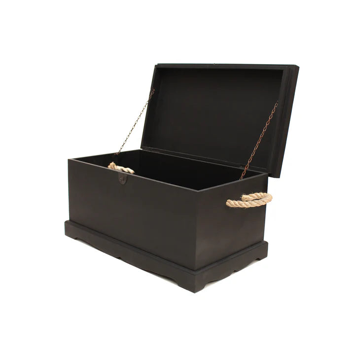 Sophisticated Large Blanket Box - Black