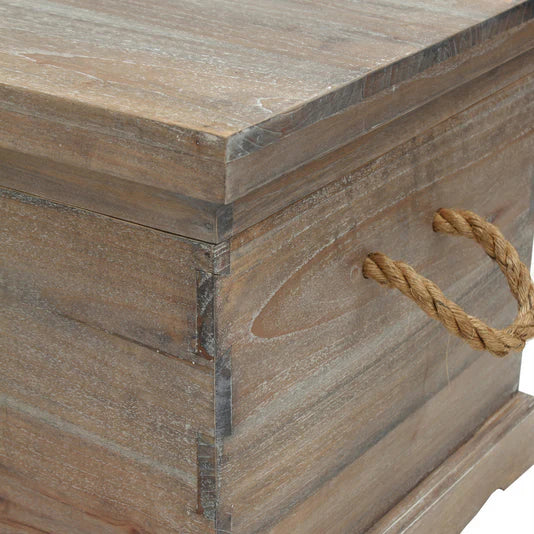 Sophisticated Large Blanket Box - Weathered Oak