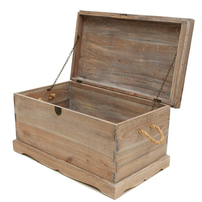 Sophisticated Large Blanket Box - Weathered Oak