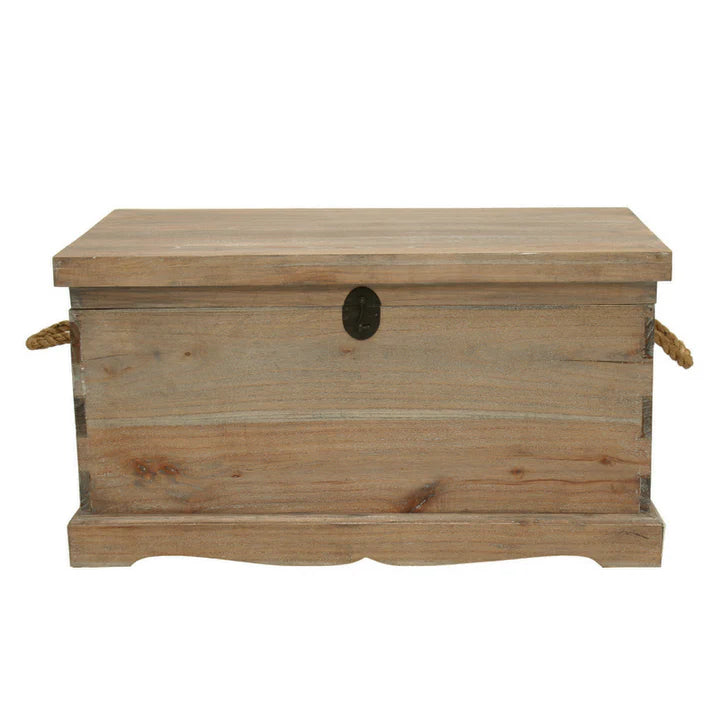 Sophisticated Large Blanket Box - Weathered Oak