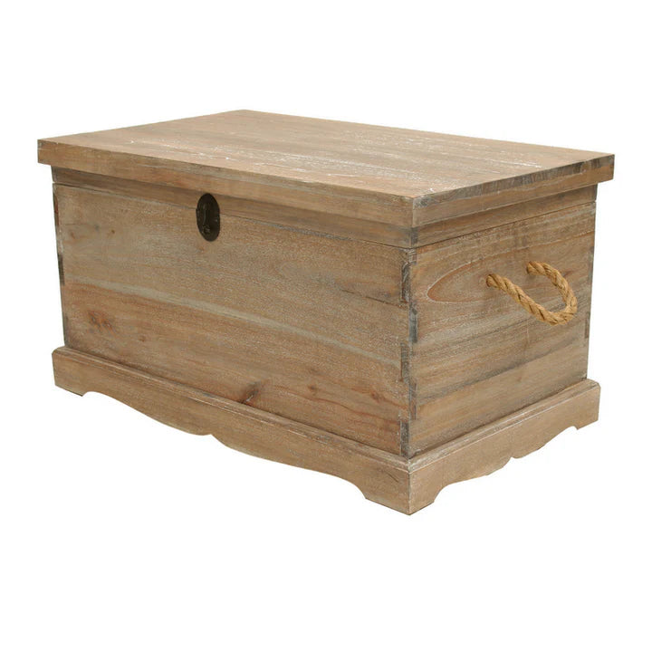 Sophisticated Large Blanket Box - Weathered Oak