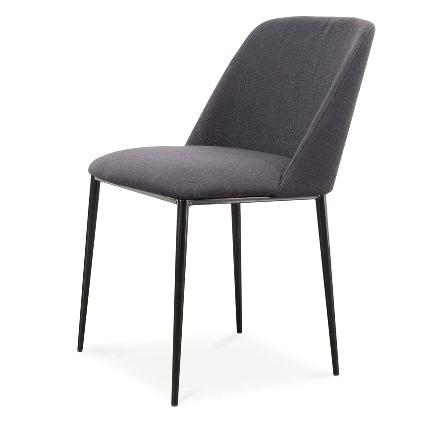 Sophisticated Leather Smooth Dining Chair - Grey