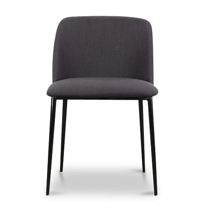 Sophisticated Leather Smooth Dining Chair - Grey