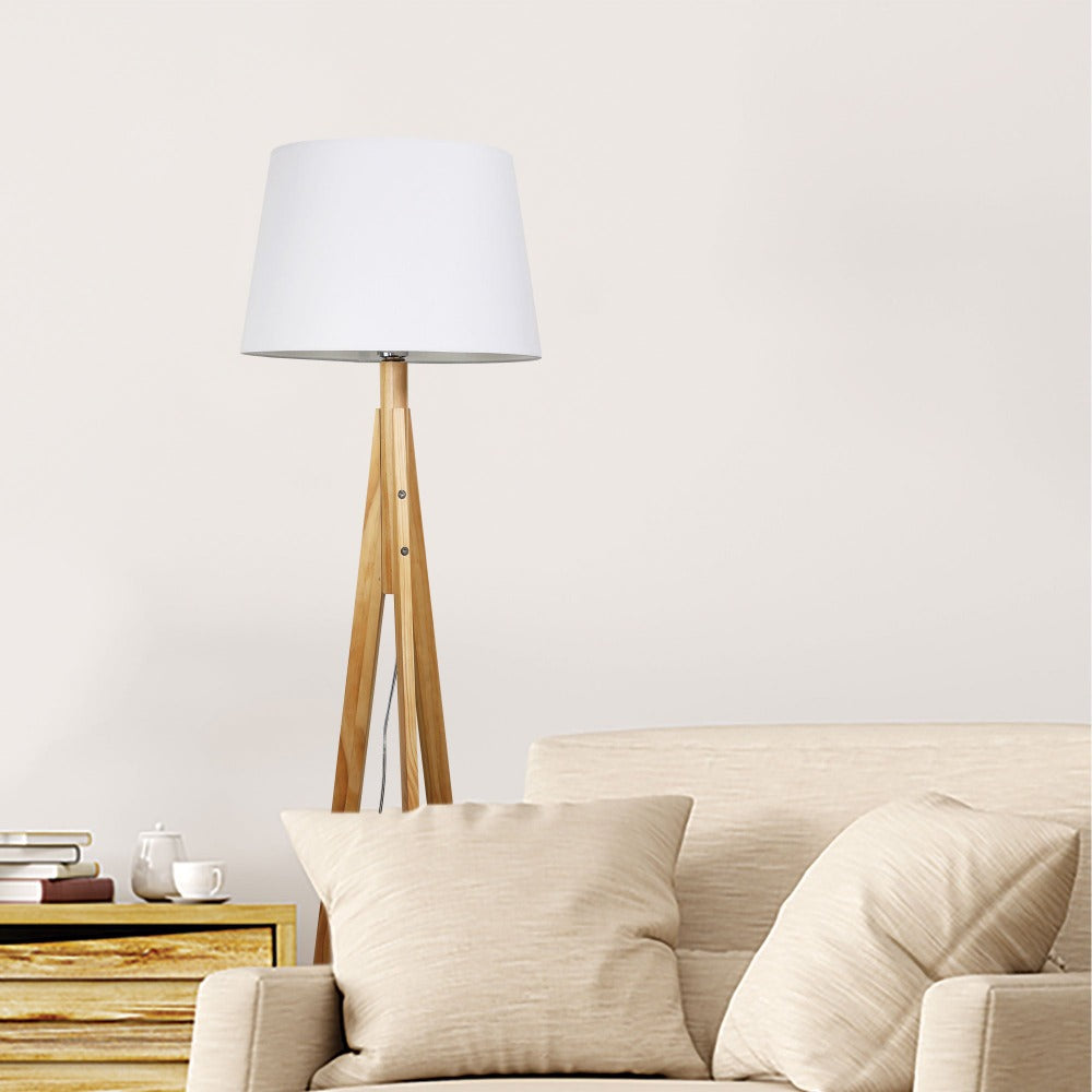 Sophisticated Wooden Base Lamp (Available in 3 Colors)