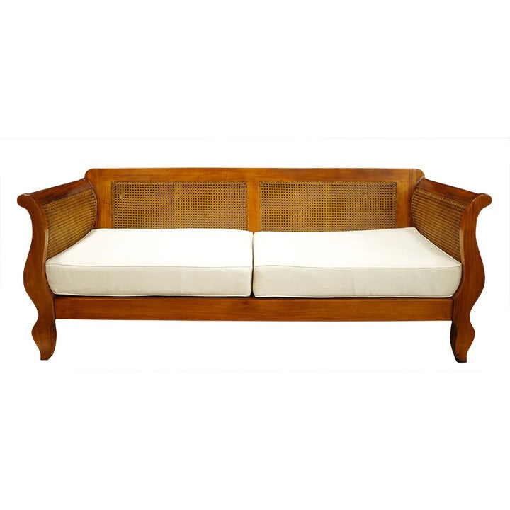 Sophisticated Wooden Kingston Sofa - Light Mahogany