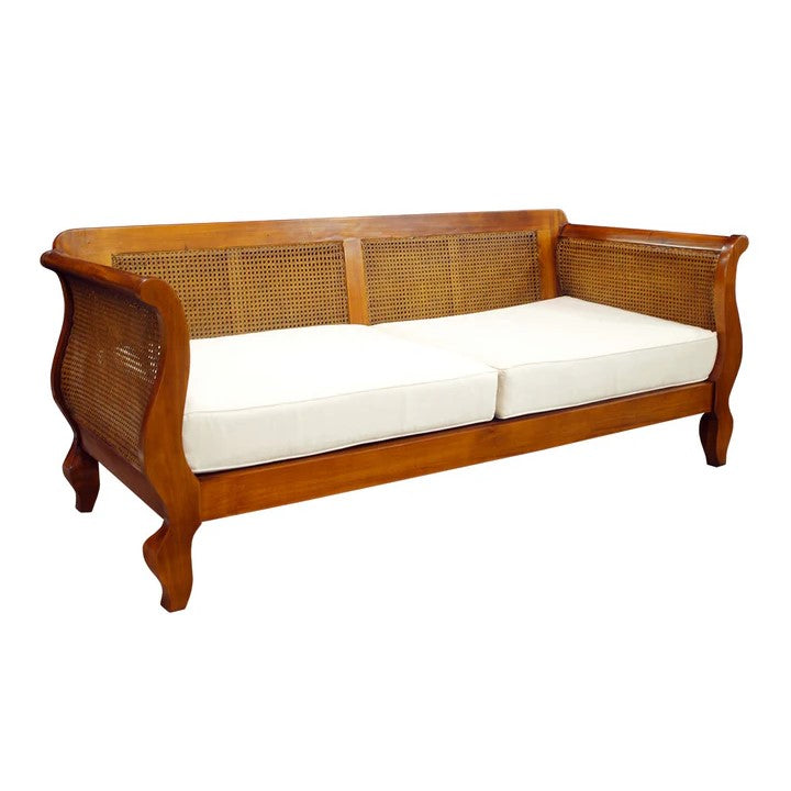 Sophisticated Wooden Kingston Sofa - Light Mahogany