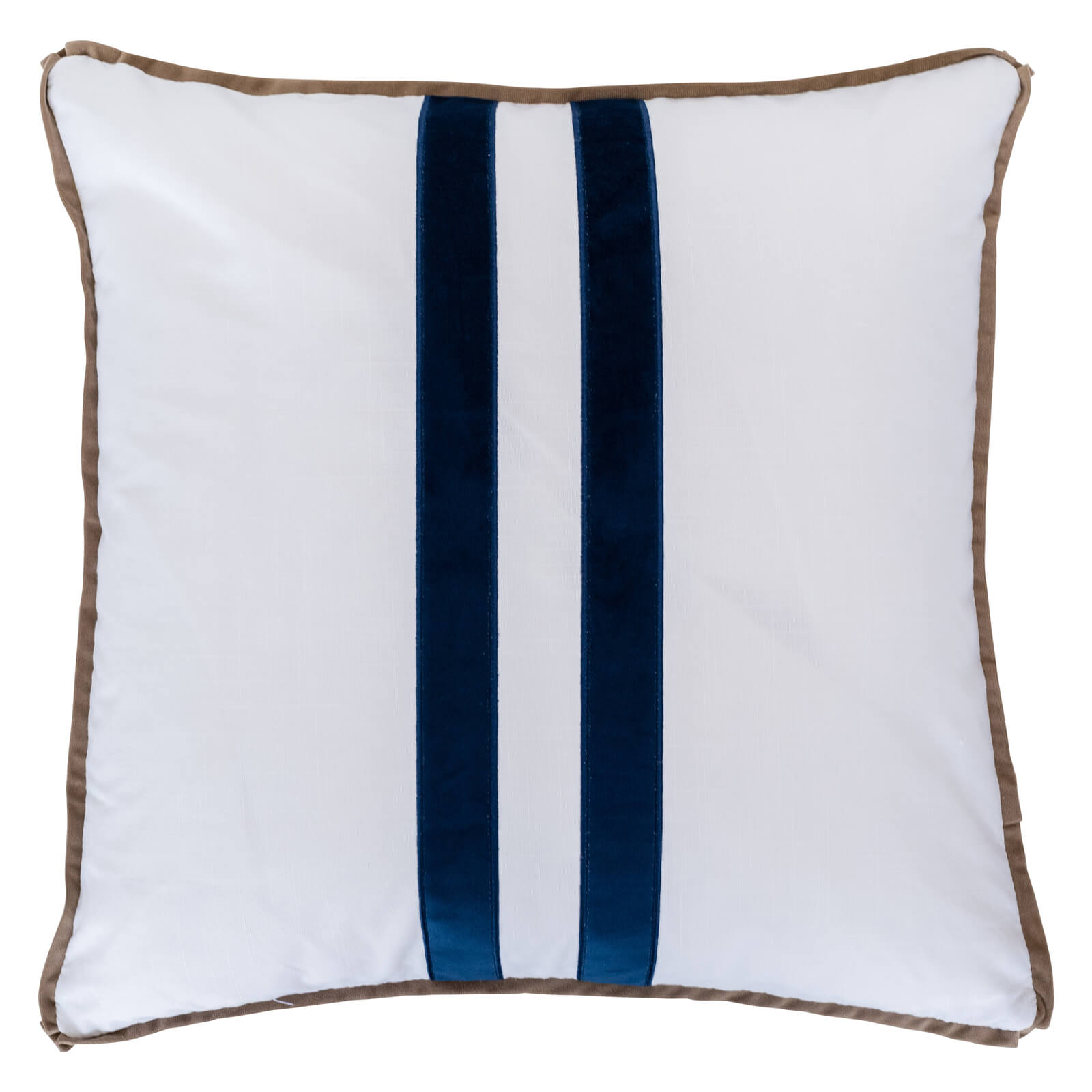 Sorrento Striped 55x55cm Square Cushion Cover - Navy on White