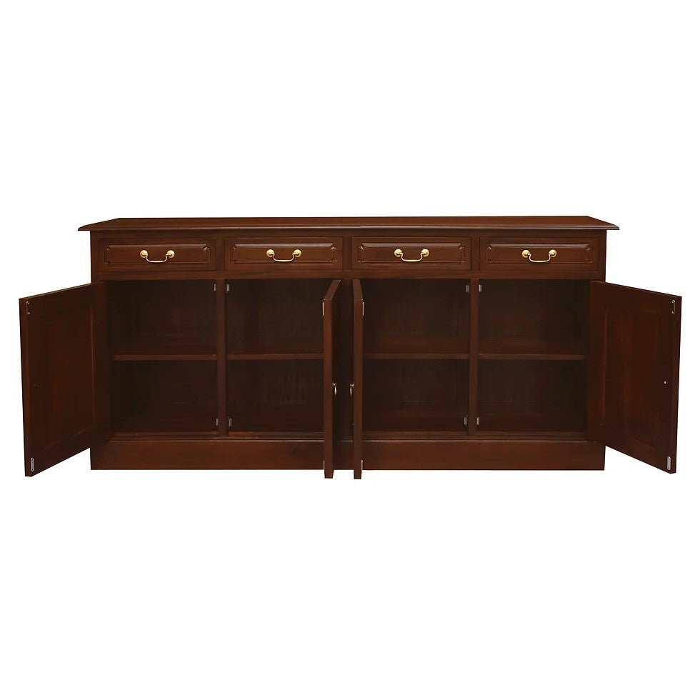 Spacious 4-Door 4-Drawer Storage Buffet - Brown