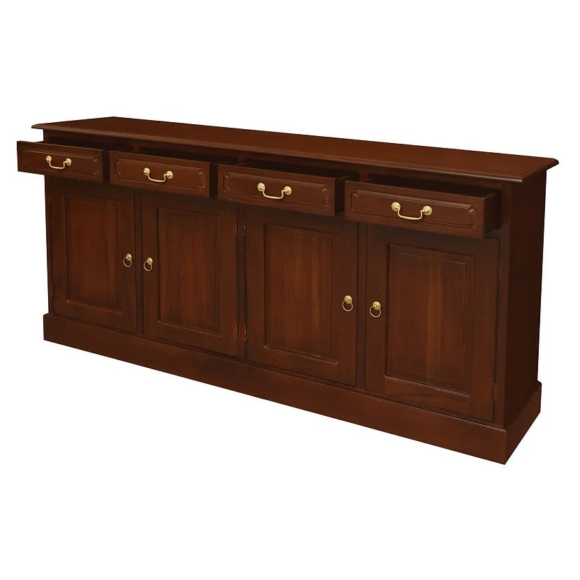 Spacious 4-Door 4-Drawer Storage Buffet - Brown