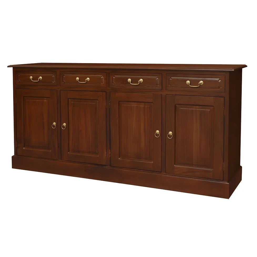 Spacious 4-Door 4-Drawer Storage Buffet - Brown