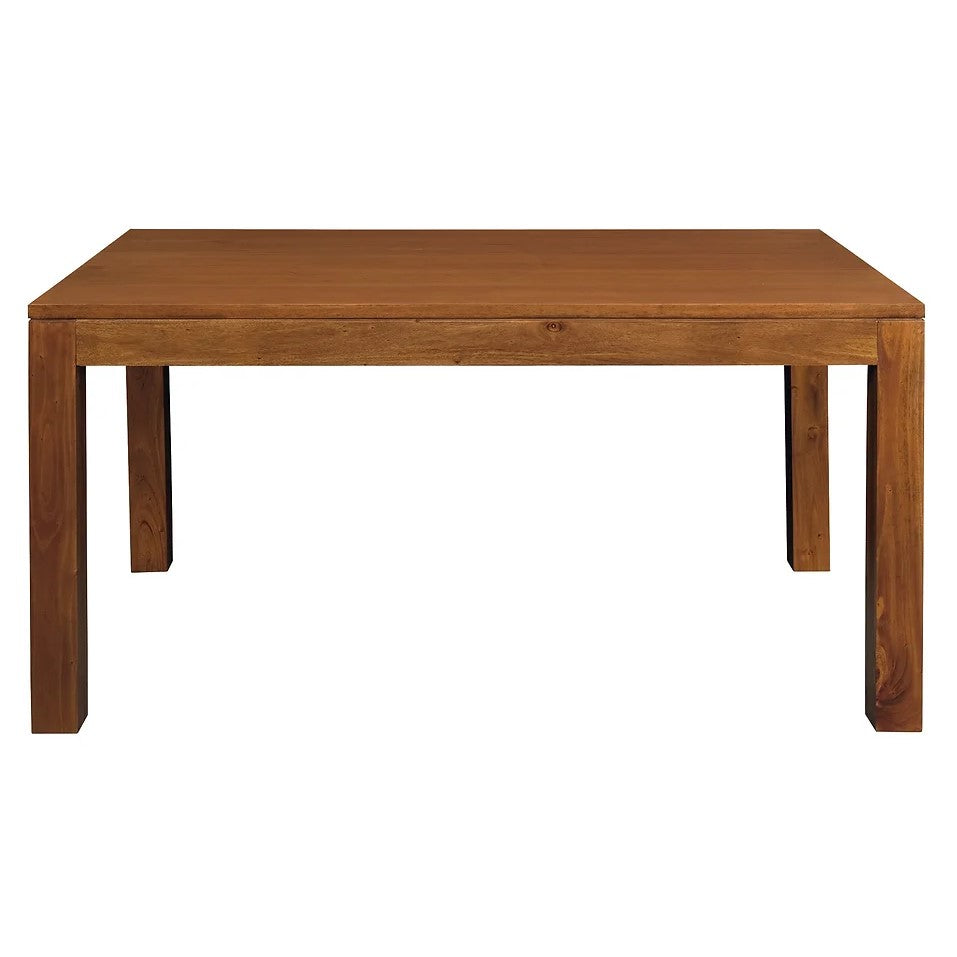 Spacious Solid Wood Dining Table 150 x 90cms - Light Brown