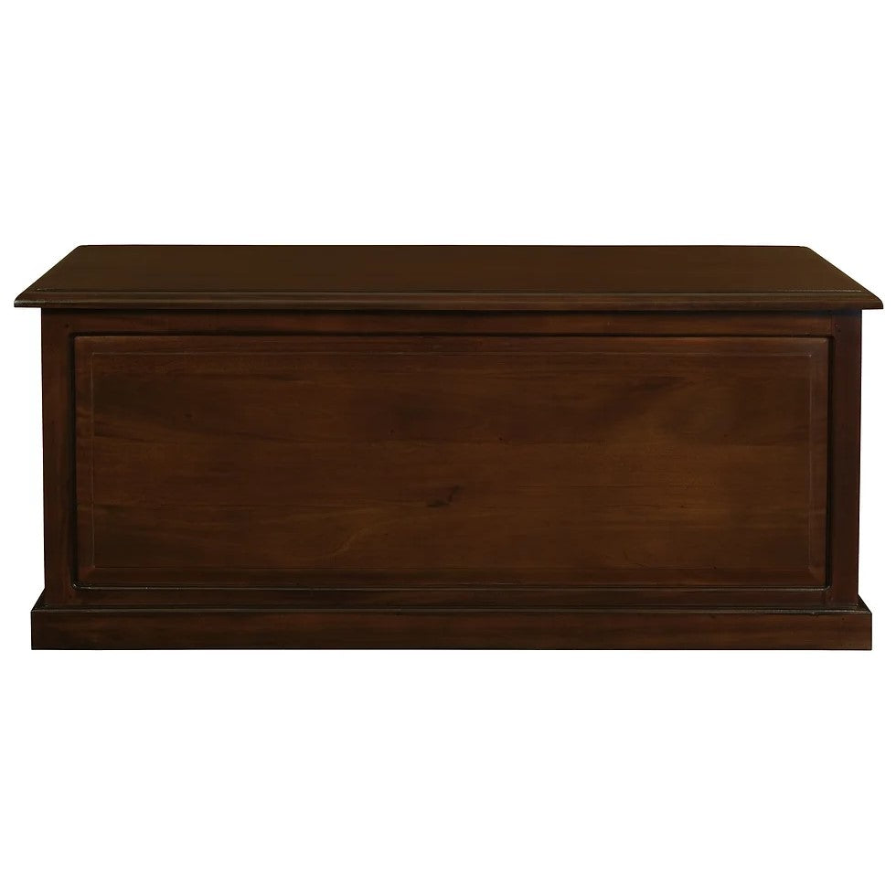 Spacious Wooden Large Blanket Box - Brown