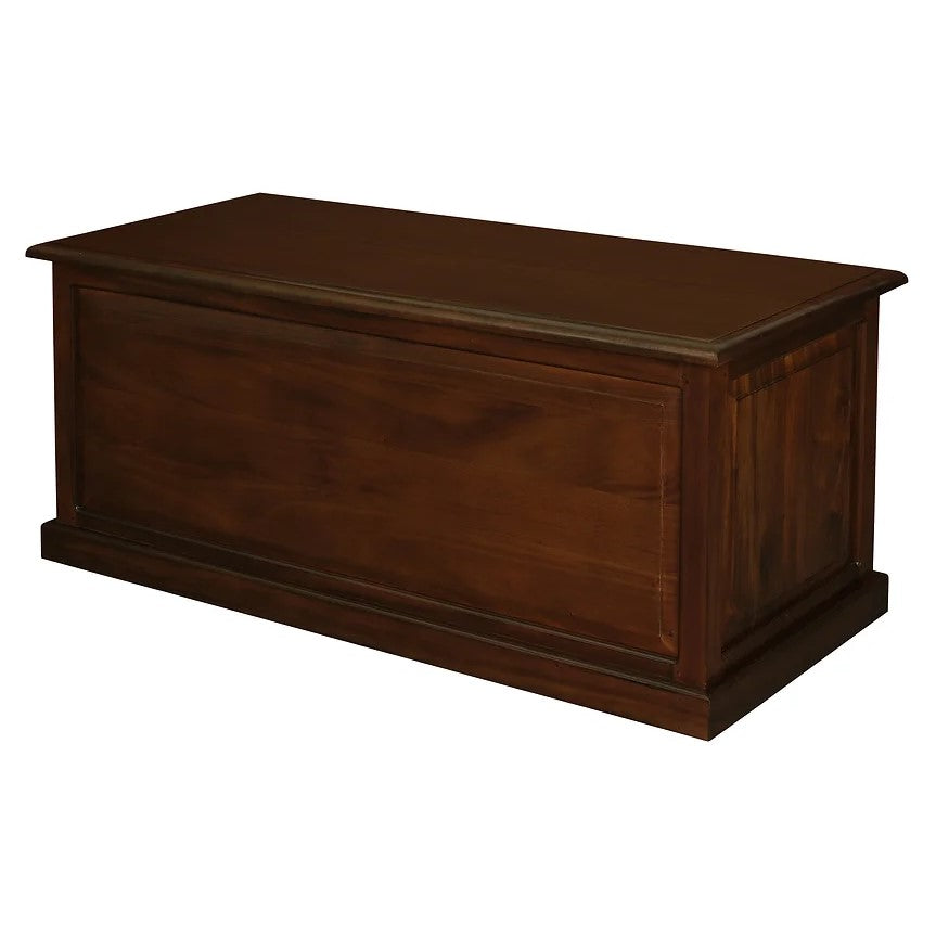 Spacious Wooden Large Blanket Box - Brown