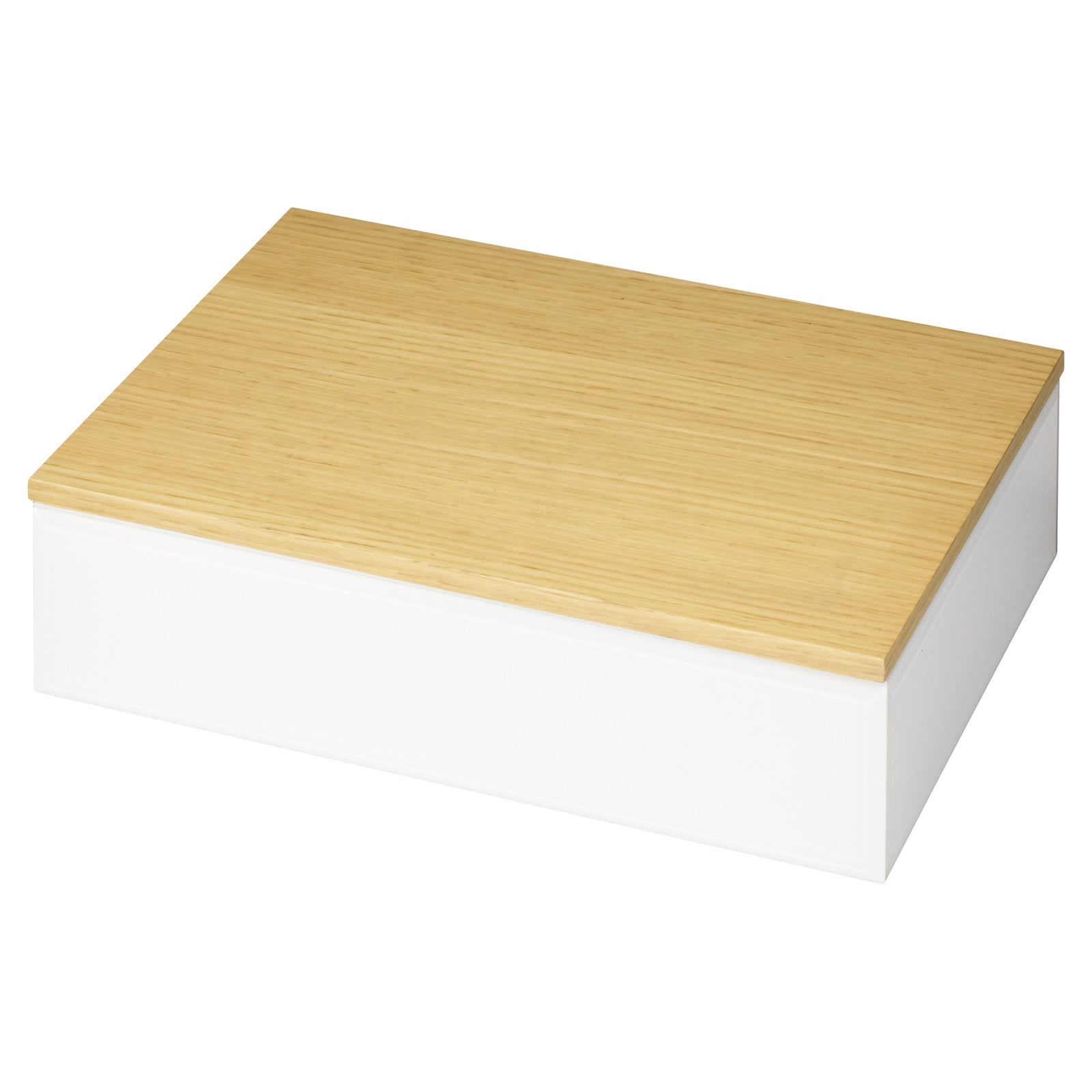 Personalised Spacious and Sophisticated Large Wooden Cufflink Box - White