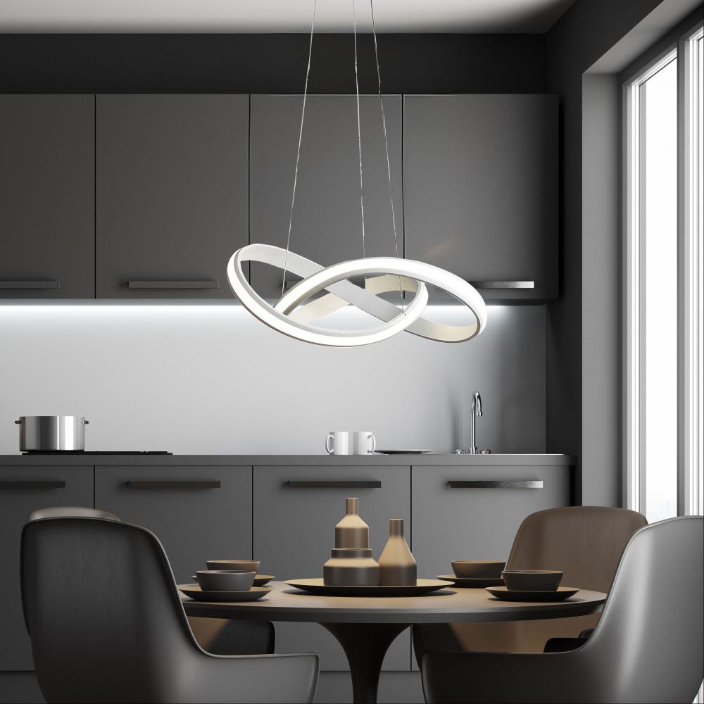 Spiral Pendants Knotted Design Pendant Lamp - White