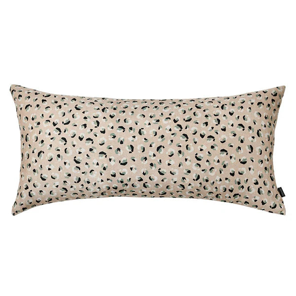 Spotted Lumbar with Feather Insert Cushion - 80x40cms