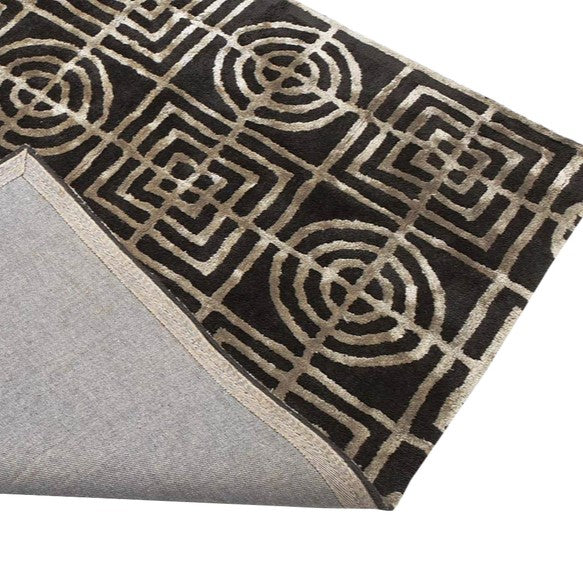 Square & Round Handmade Wool and Viscose Rug