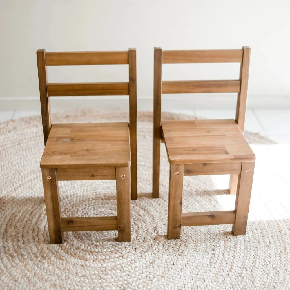 Stackable Acacia Standard Chairs - Set of 2