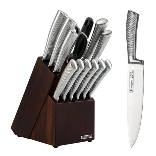 Stainless Steel Blade 14pc Kitchen Knives Block Set