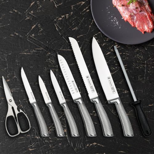 Stainless Steel Blade 14pc Kitchen Knives Block Set