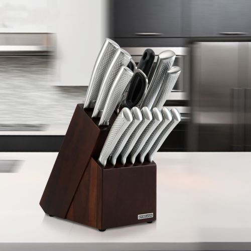 Stainless Steel Blade 14pc Kitchen Knives Block Set