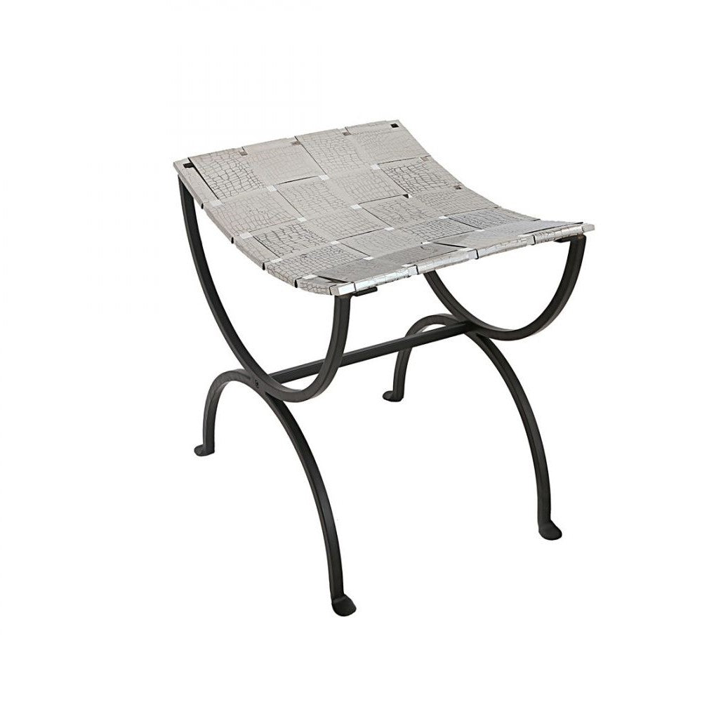 Curved Stainless Steel Strips Woven Stool