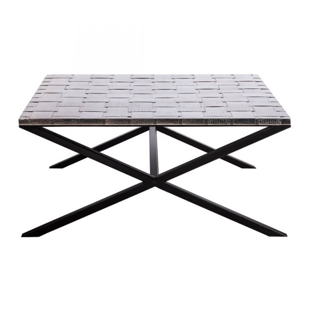 Stainless Steel Woven Strips Coffee Table