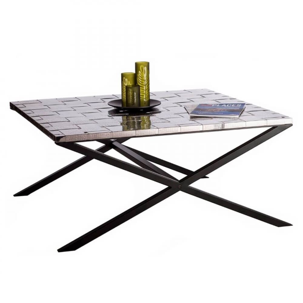 Stainless Steel Woven Strips Coffee Table