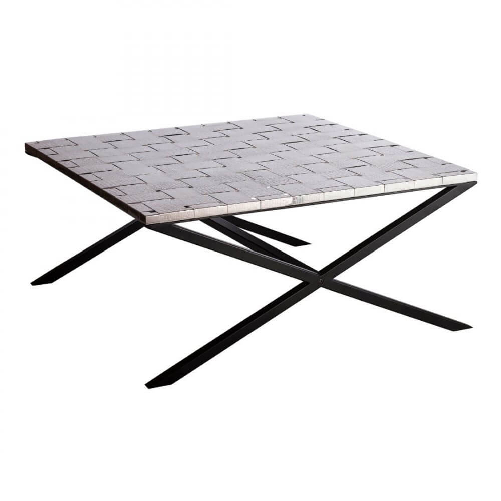 Stainless Steel Woven Strips Coffee Table