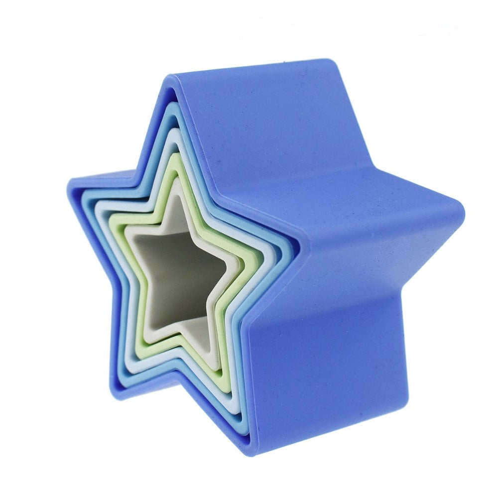 Stacking Stars Toddlers Game 5-Piece Set Blue & Green