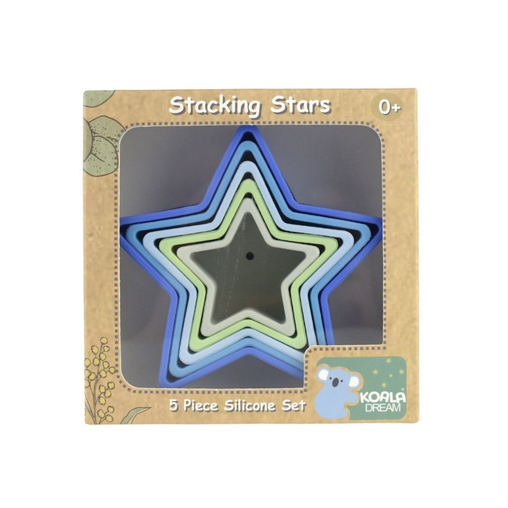 Stacking Stars Toddlers Game 5-Piece Set Blue & Green