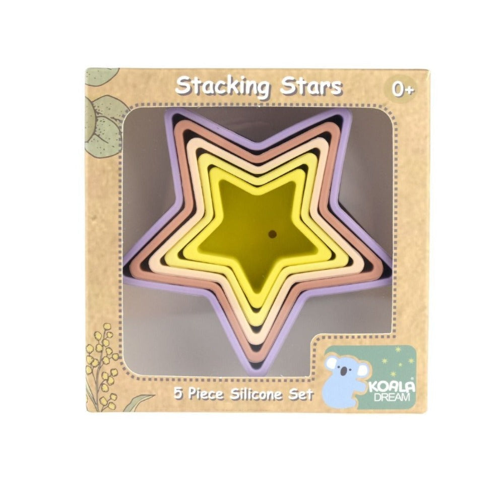 Stacking Stars Toddlers Game 5-Piece Set Purple & Yellow