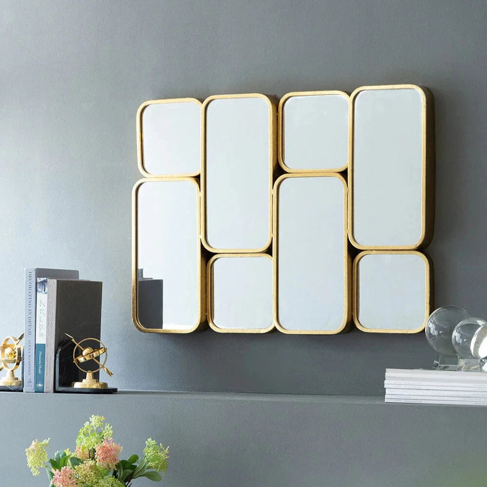 Statement Golden Eye Handcrafted Wall Mirror