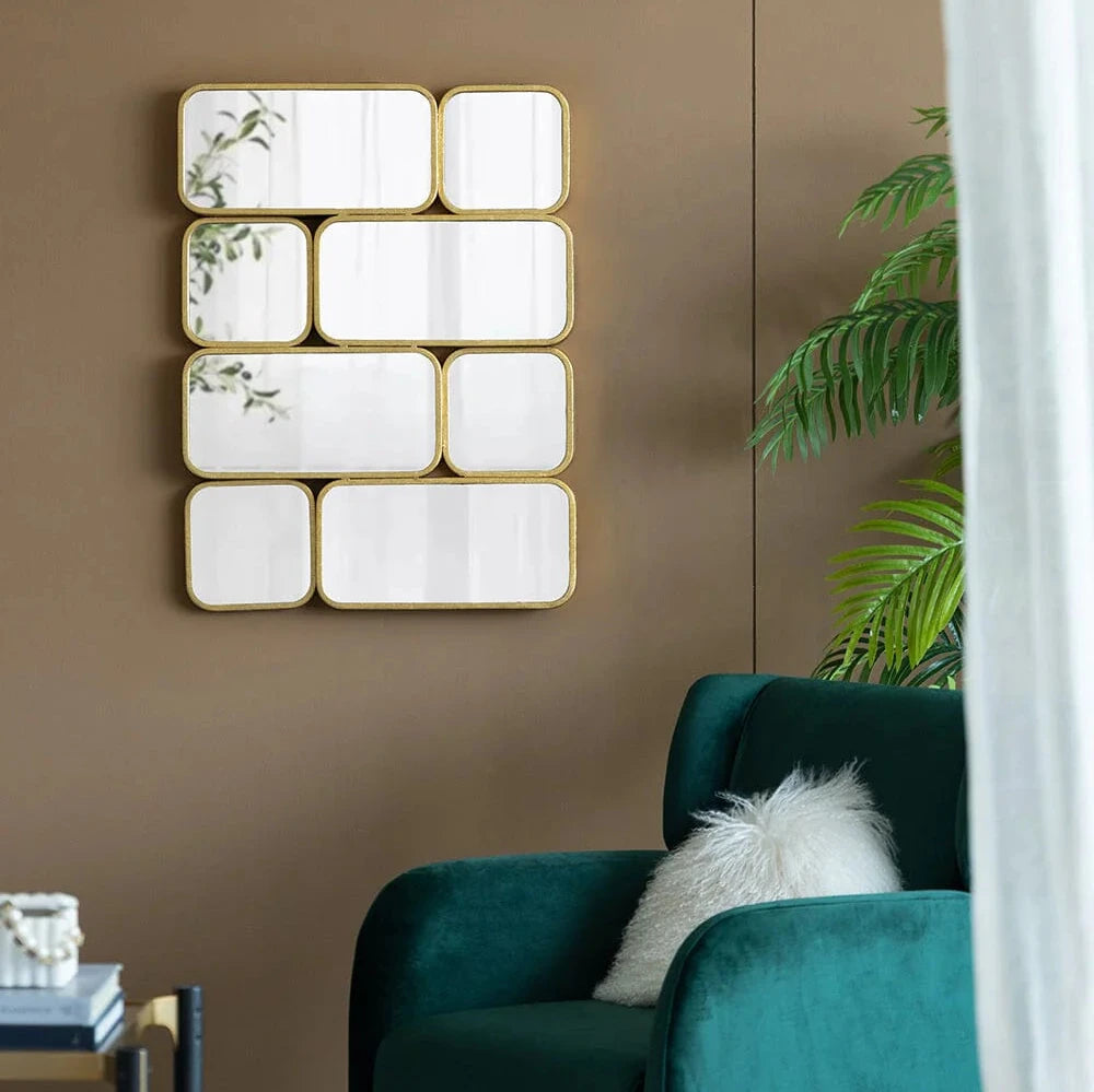 Statement Golden Eye Handcrafted Wall Mirror