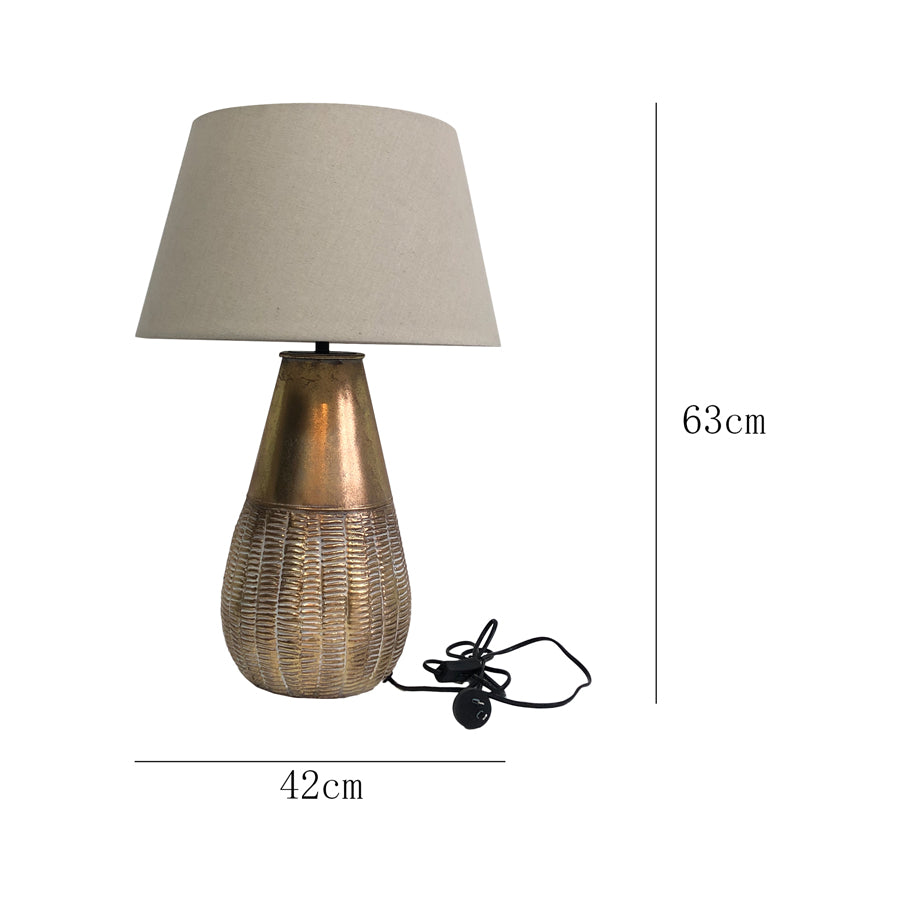 Statement Lustre Gold Table Lamp - 63cms