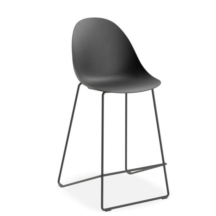 Steel Fusion Black High Stool 65cms