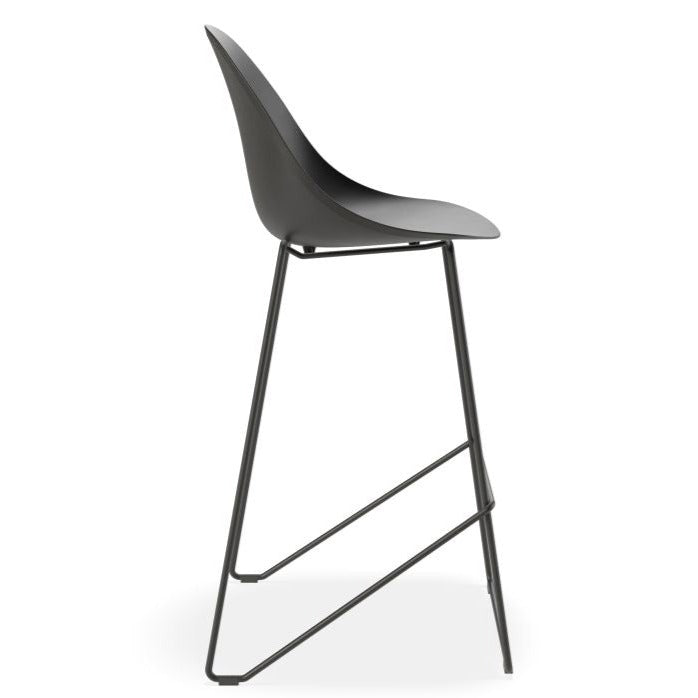 Steel Fusion Black High Stool 75cms