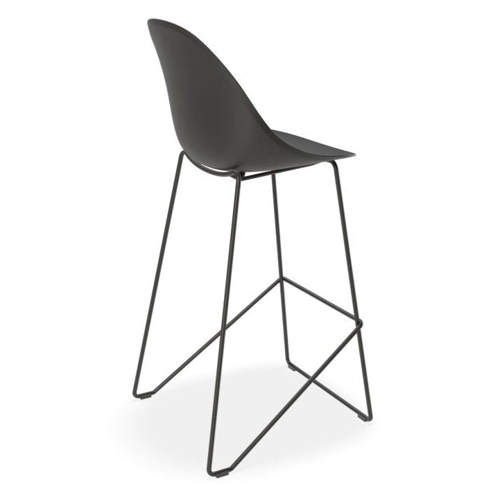 Steel Fusion Black High Stool 75cms